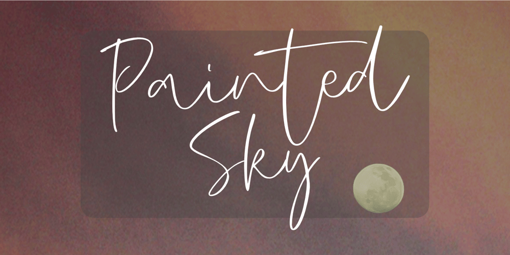 Painted Sky font