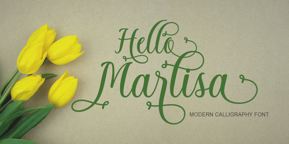Hello Marlisa font