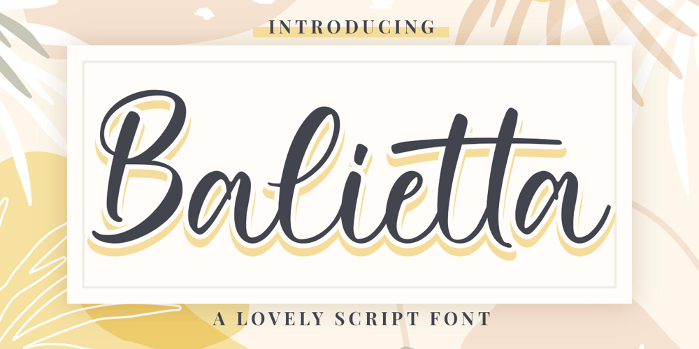Balietta font