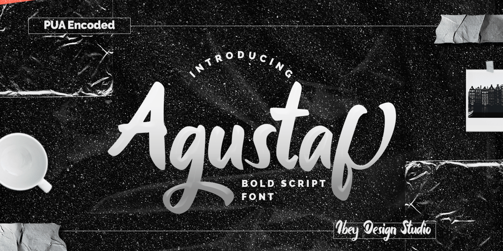 Agustaf Bold Script Font font