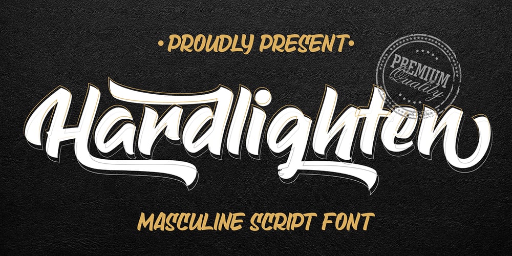 Hardlighten font