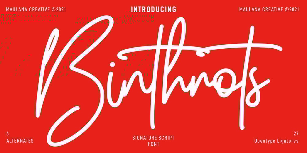 Binthrots font