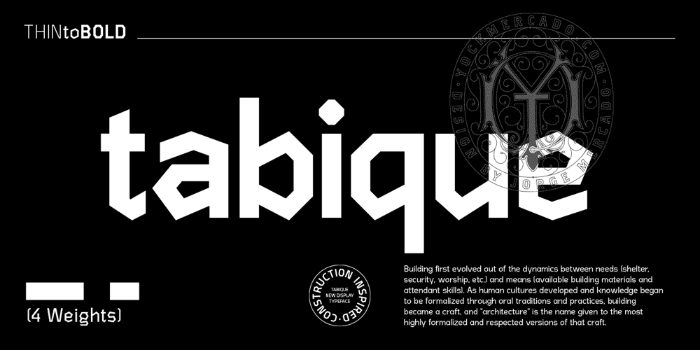 Tabique font