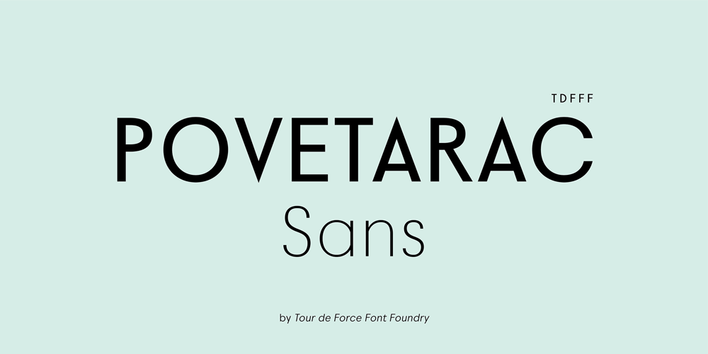 Povetarac Sans font