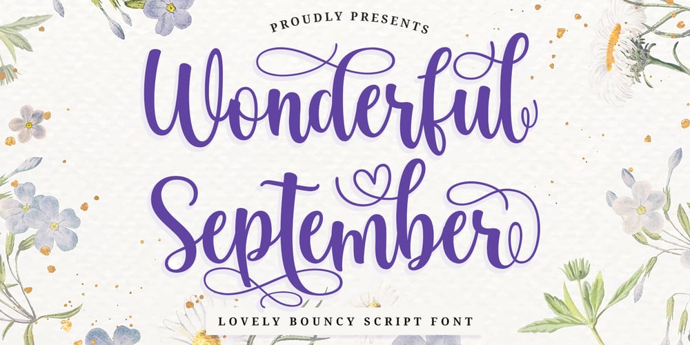 Wonderful September font