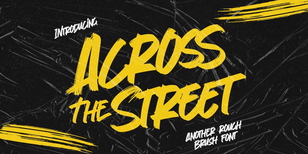 Across The Street font