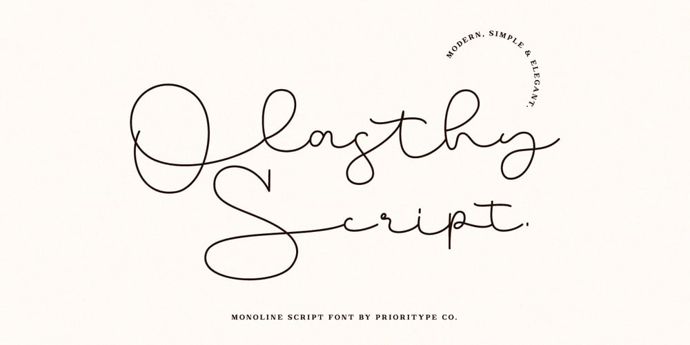 Olasthy Script font