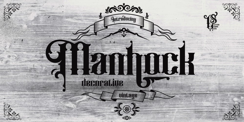Manhock font