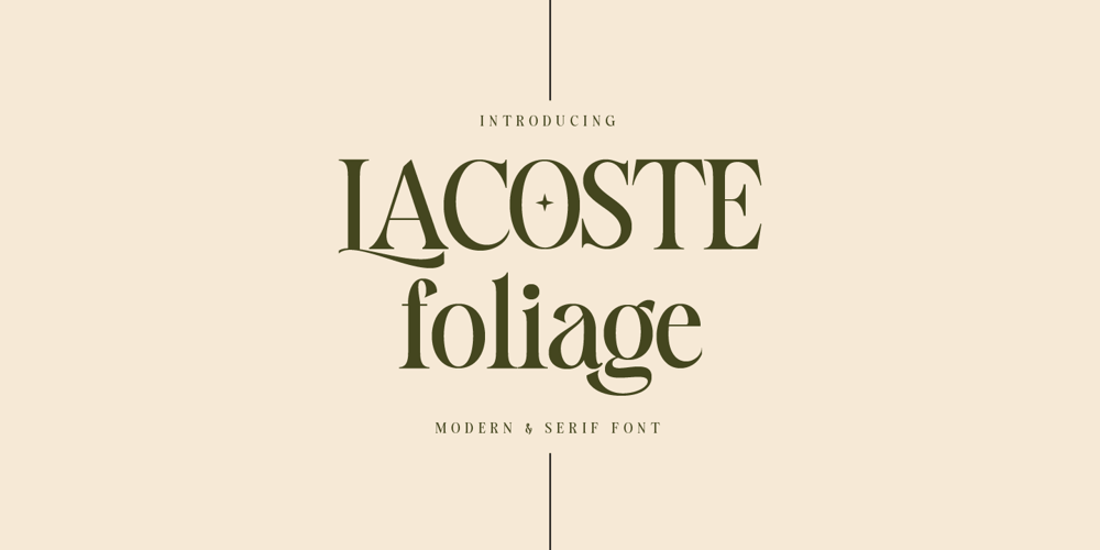 Lacoste Foliage font