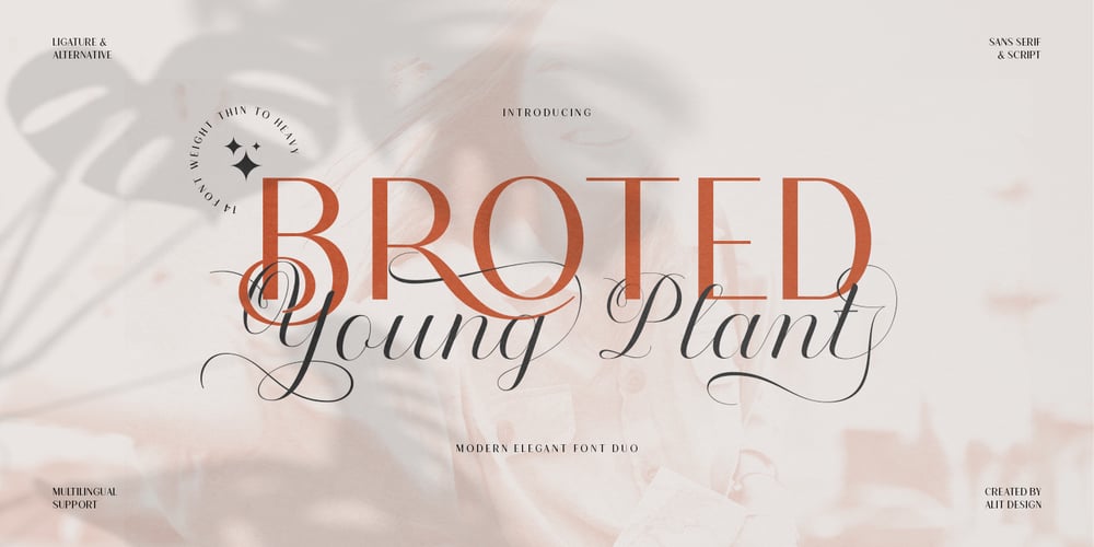 Broted Young Plant font