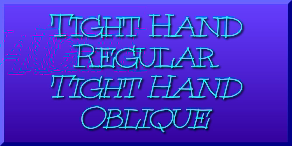 Tight Hand font