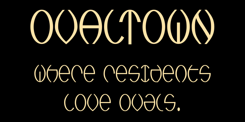 Ovaltown font