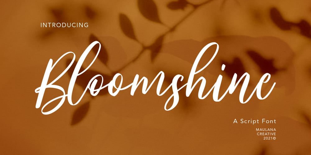 Bloomshine font