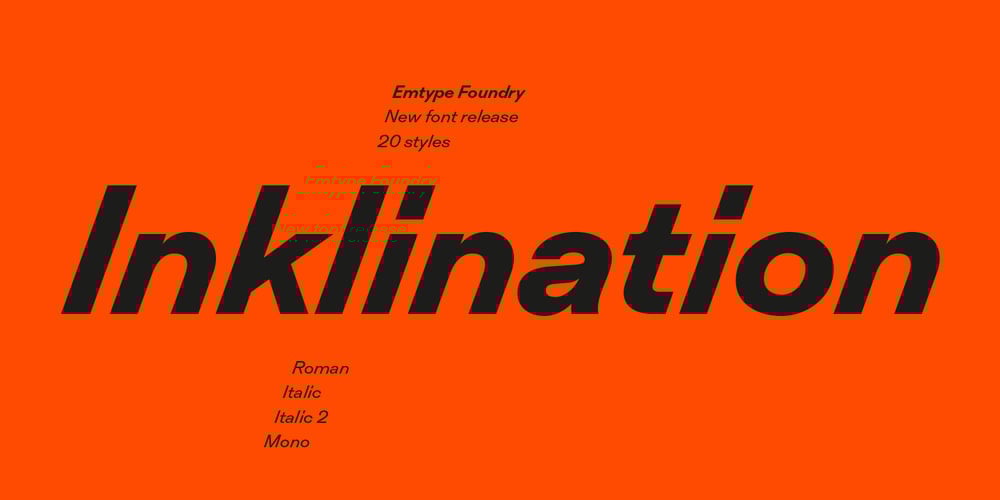 Inklination font