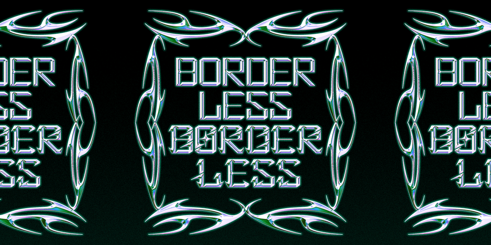 Borderless font
