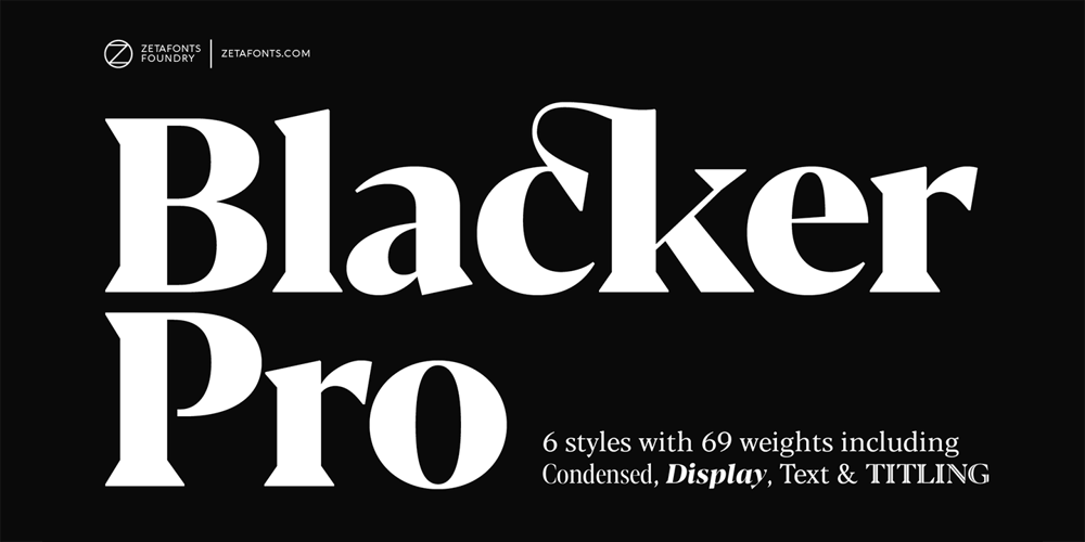 Blacker Pro font