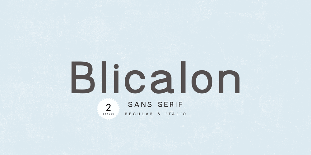 Blicalon font