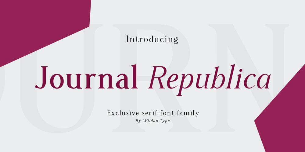 Journal Republica font