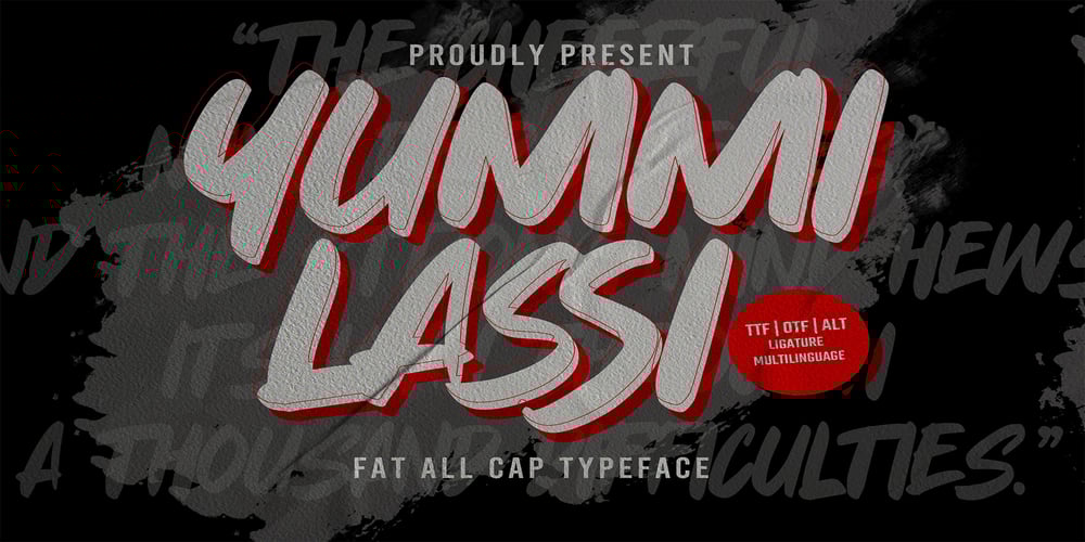 Yummi Lassi font