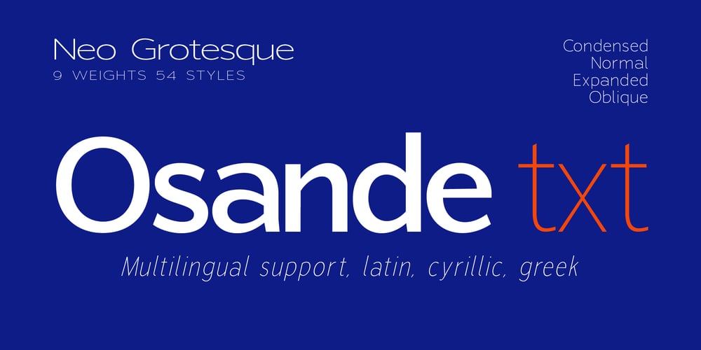 Osande TXT font