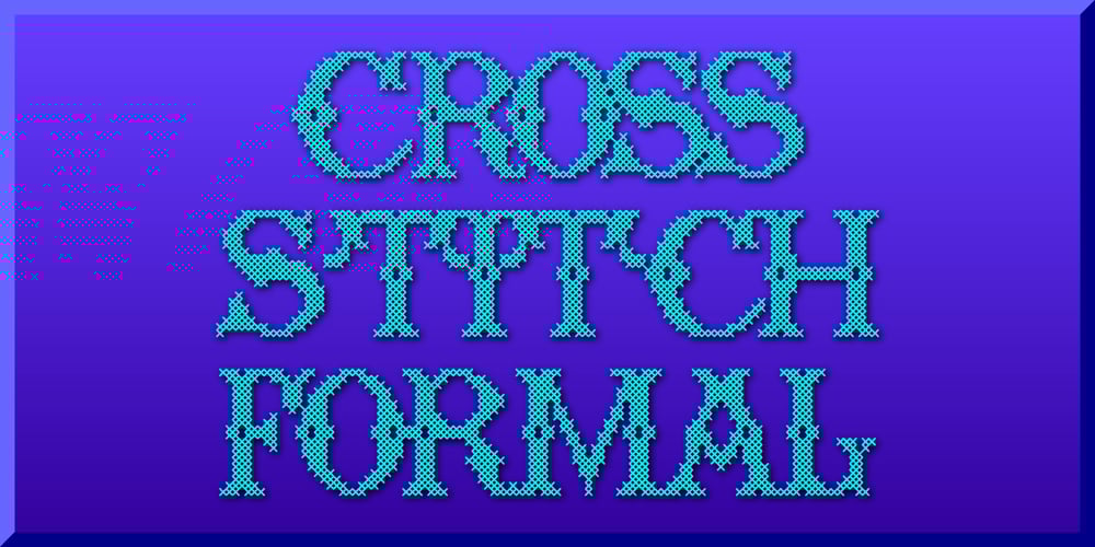Cross Stitch Formal font