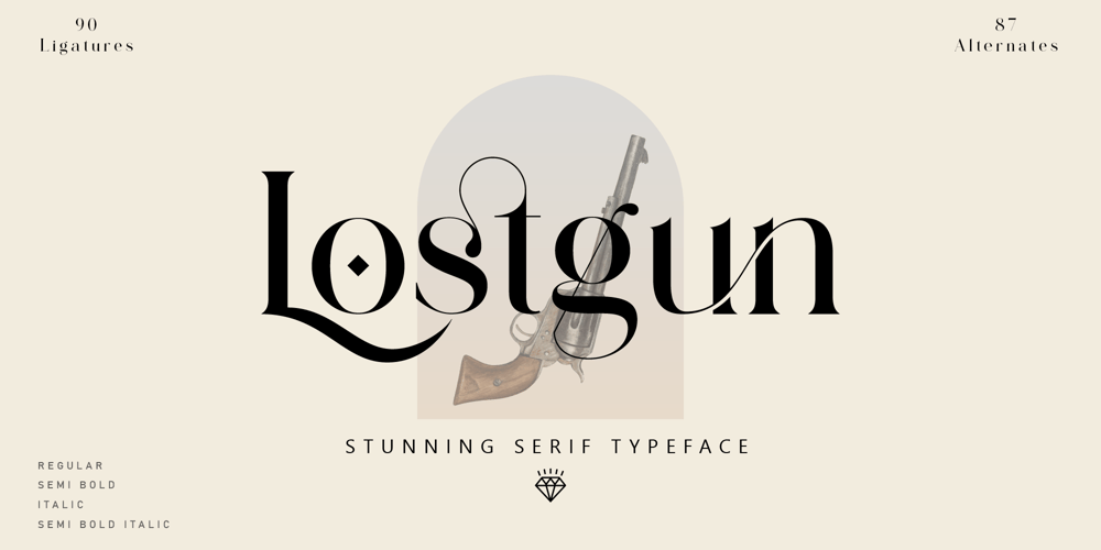 Lostgun font