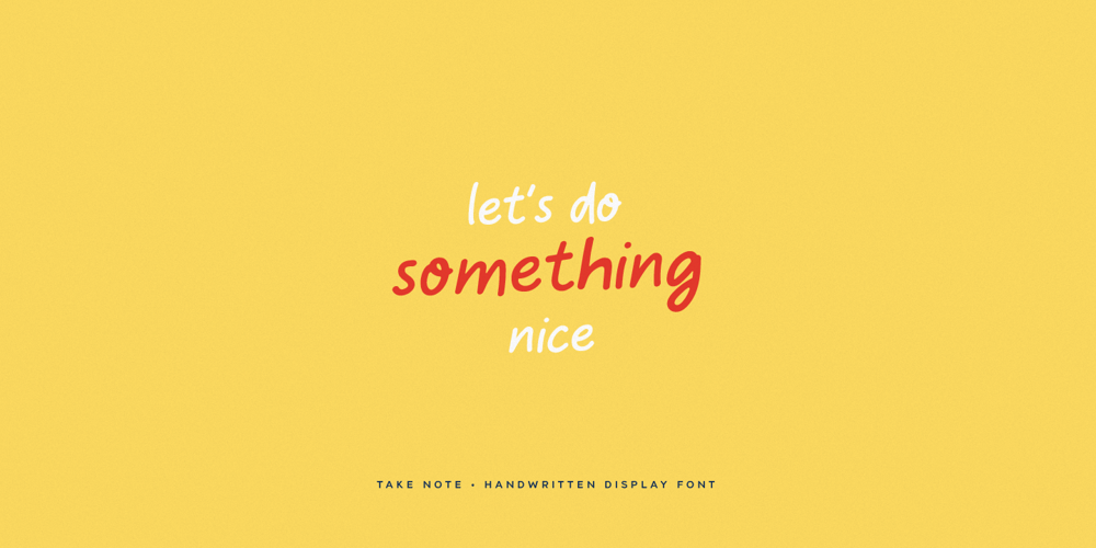 Take Note font