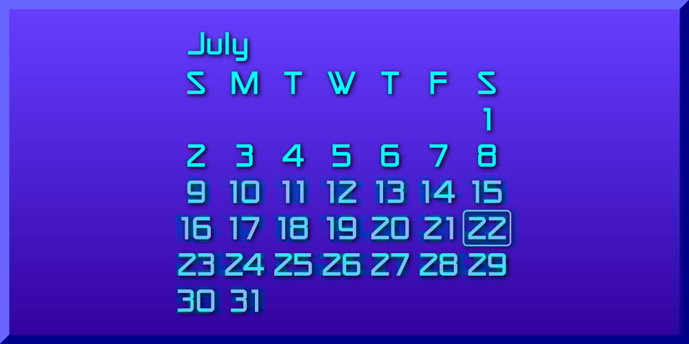 Calendar Font font