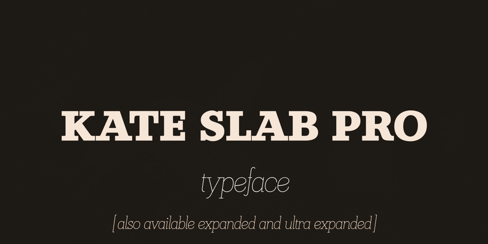 Kate Slab font