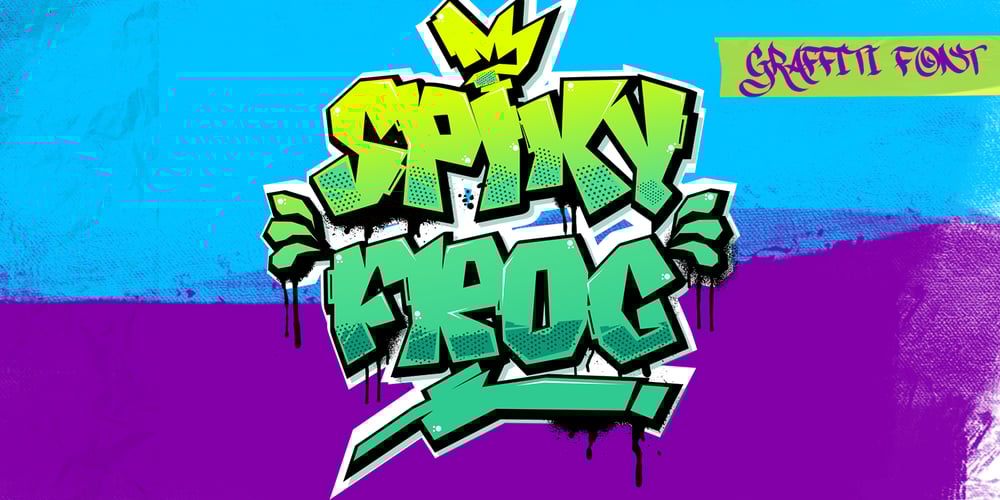 Spiky Frog Graffiti font