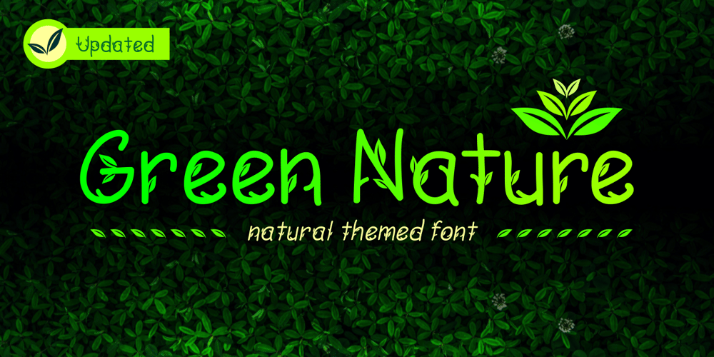 Green Nature font