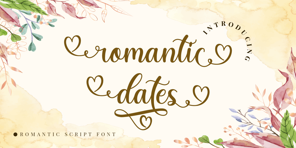 Romantic Dates font