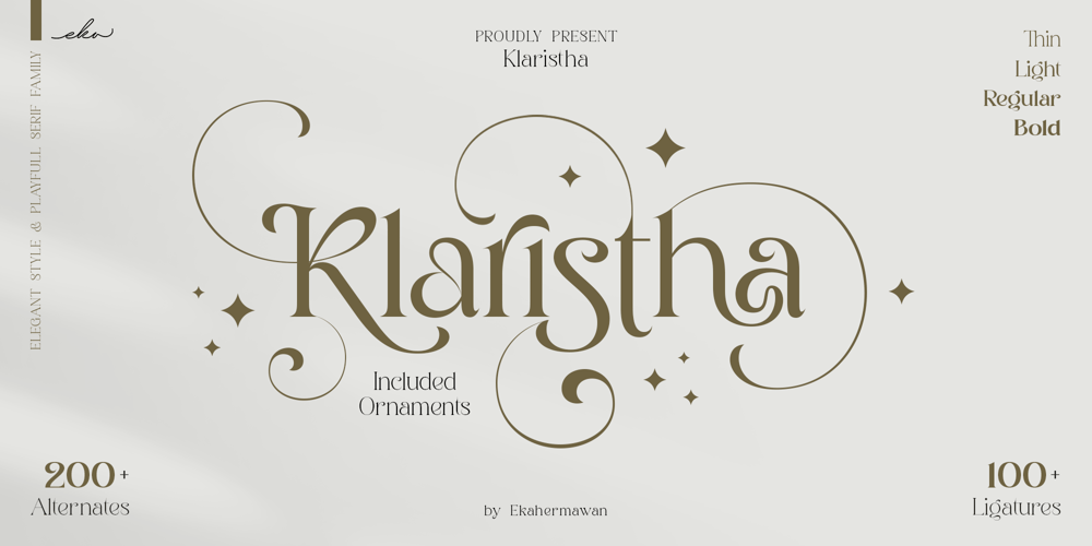 Klaristha font