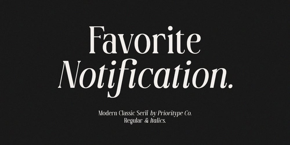 Favorite Notification font