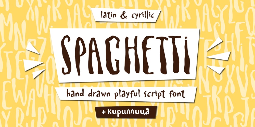 Spaghetti Cyrillic font