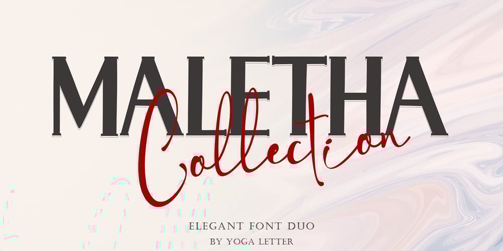 Maletha Collection Signature font
