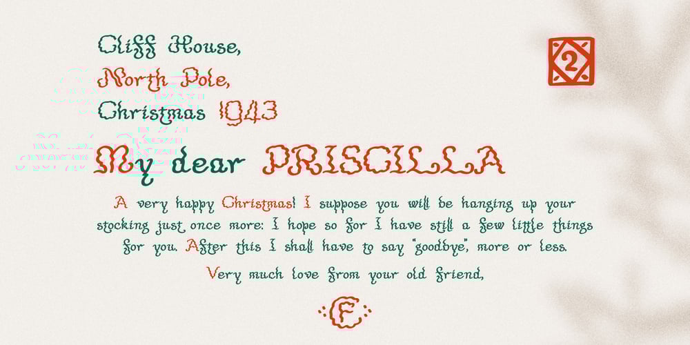 Tolkiens Christmas font