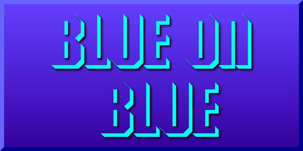 Blue On Blue font