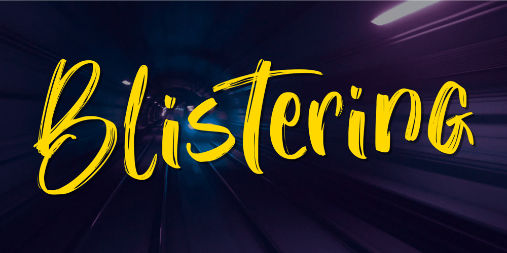 Blistering font