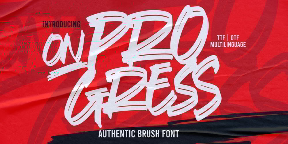 On Progress font