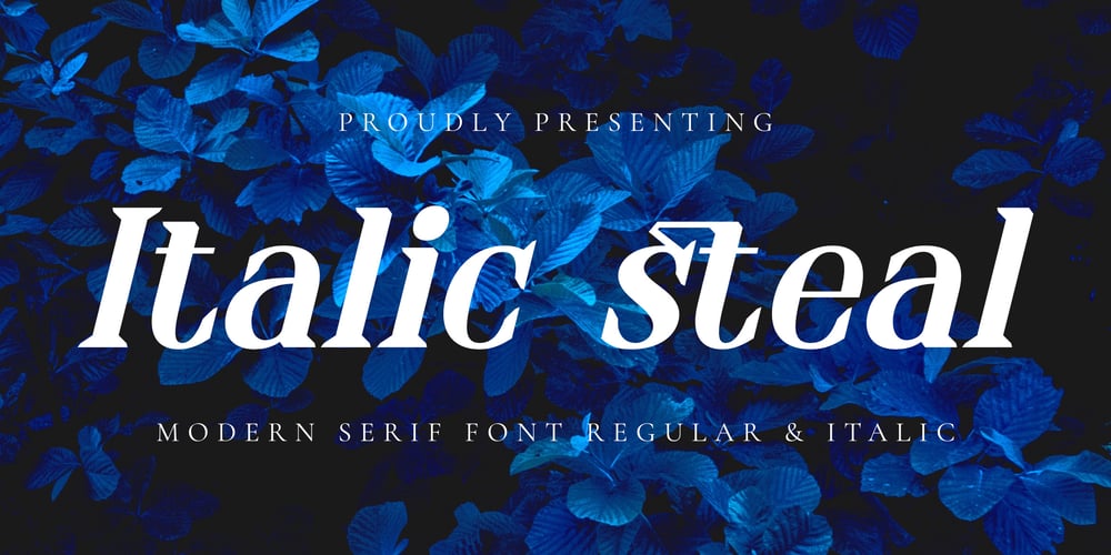 Italic Steal font