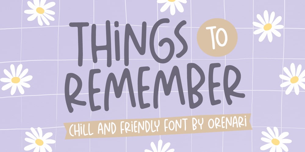 Things To Remember font