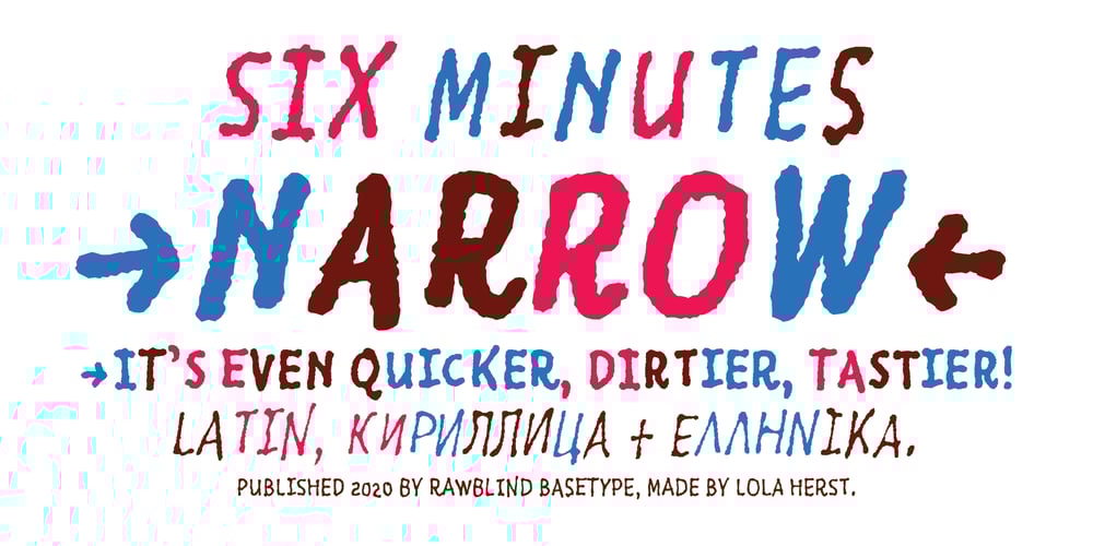Six Minutes Narrow font