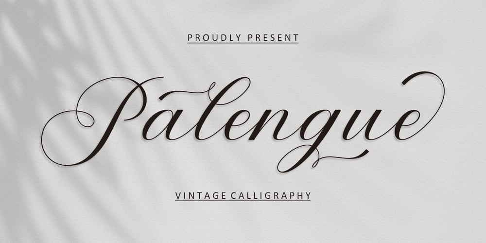 Palengue Script font