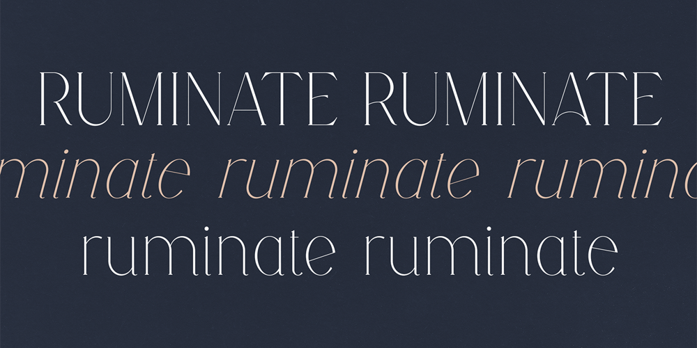 Ruminate font