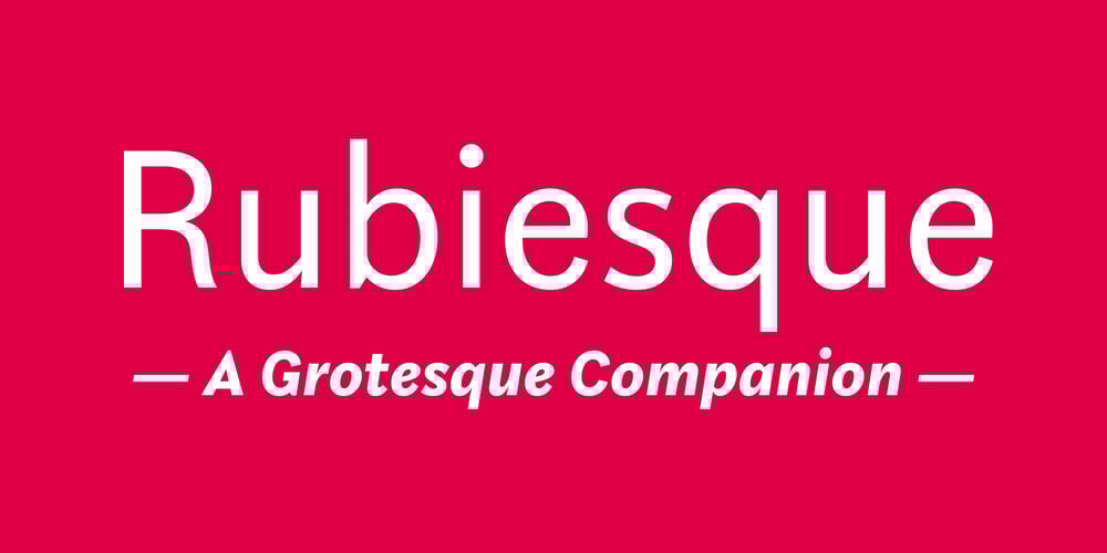 Rubiesque font