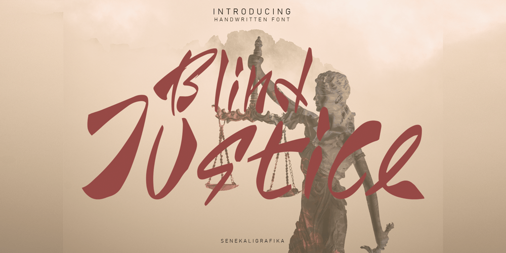 Blind Justice font