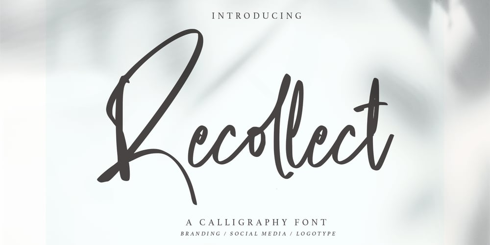 Recollect font
