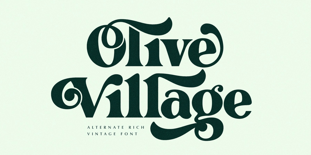 Olive Village font