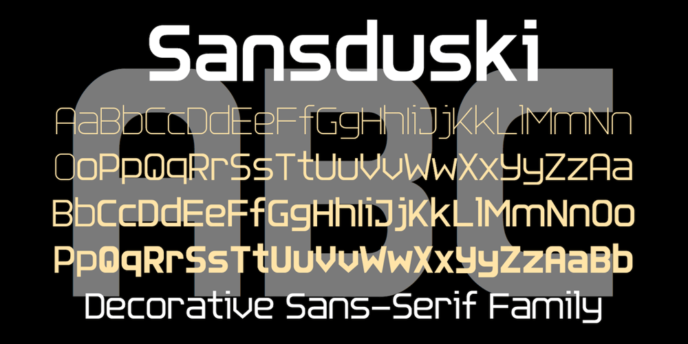Sansduski font